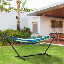 Amaca da Giardino Autoportante con Supporto 298x117x105 cm Verde VivaGarden