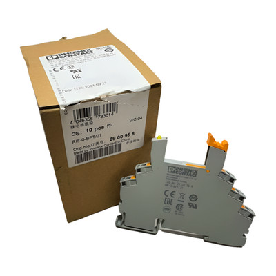 (Box of 10) Phoenix RIF-0-BPT/21 Relay Base, 6A, 250V, 24-16AWG *Free Shipping*
