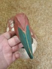 Vintage Wood Folk Art Decoy LG Loon Looking Burgundy Black 19" long x 9.5" tall — photo 5