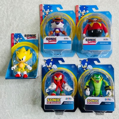 Knuckles, Vector, Fang, Eggman & Super Sonic The Hedgehog Jakks 2.5'' Figures
