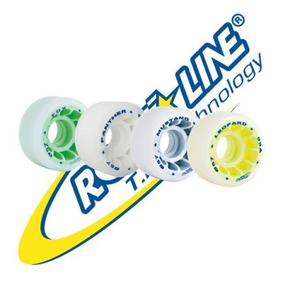 Roll-Line Professional FreeStyle Roller Skate Wheels (Set of 8, 57mm)
