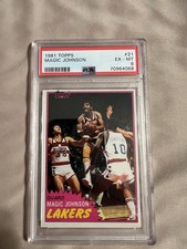 1981 Topps MAGIC JOHNSON # 21 PSA 6 Real Nice Card LOOKS MUCH NICER LAKERS 🔥🔥