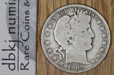 1909 O - Barber Half Dollar - G - Good