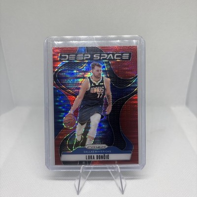 2024-25 Panini Prizm - Deep Space Luka Dončić Red Pulsar Prizm #/75 (Book End)