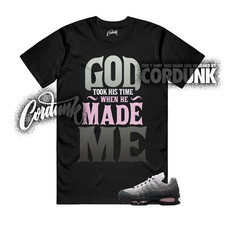 Air Max 95 Pink Foam OG Big Bubble White Black Silver T Shirt Match GTHT
