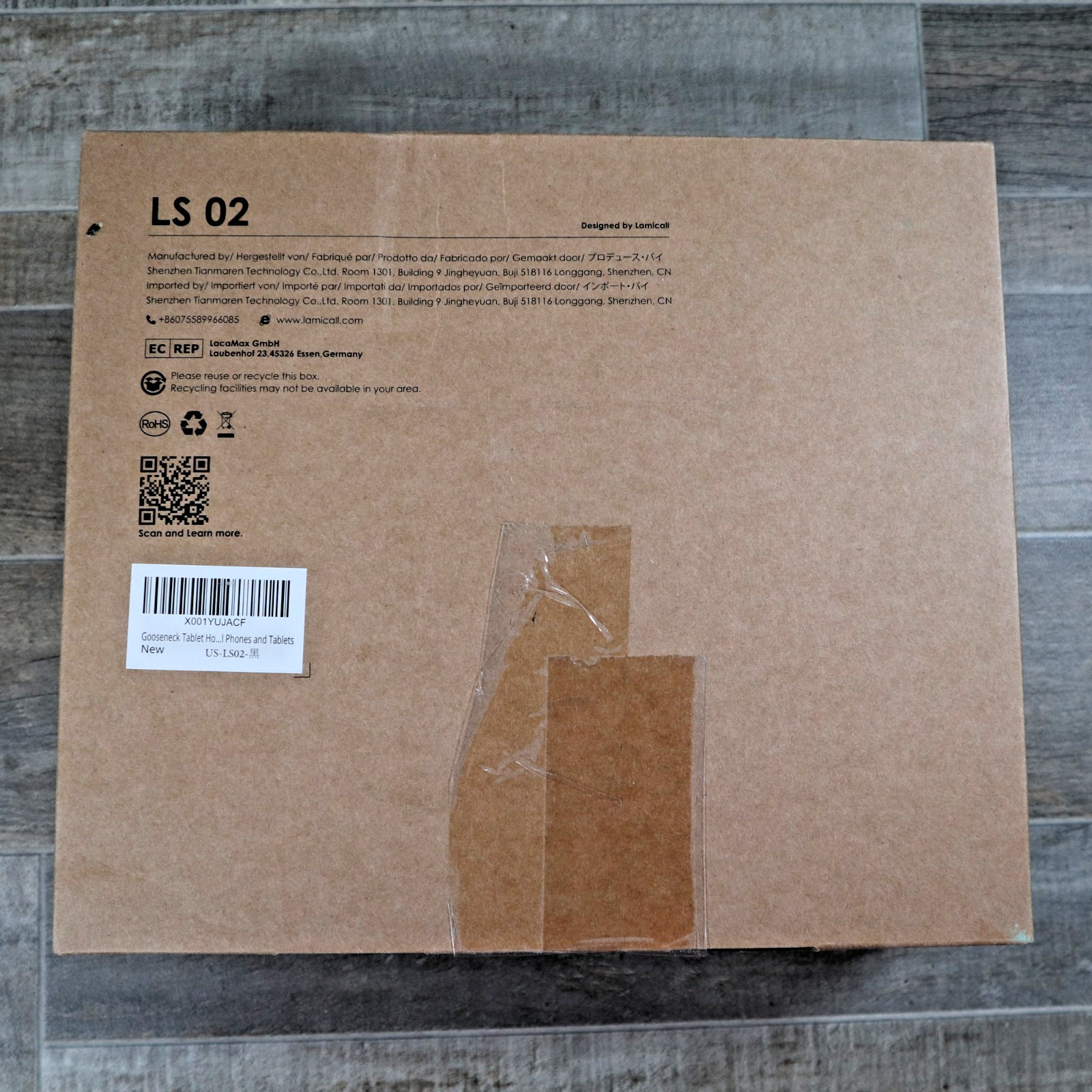 Lamicall Gooseneck Tablet Holder LS 02 Flexible Arm Clip Table Mount Stand Black