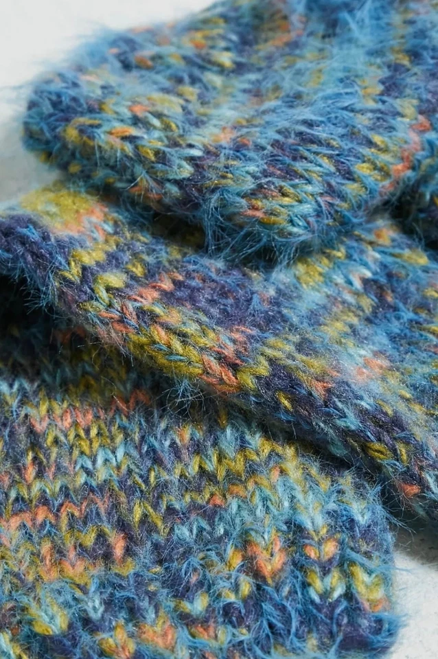 URBAN OUTFITTERS Calentadores de Piernas Out From Under Slouchy Space-Dye en Azul Nuevos con Etiquetas Foto 2 de 4