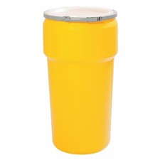 Eagle Mfg 1623M Open Head Transport Drum, Polyethylene, 20 Gal, Unlined, Yellow