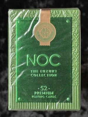 NOC Luxury Collection GILDED Green Playing Card Deck #262/650 Riffle Shuffle New