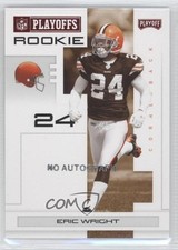 2007 Playoff NFL Playoffs Rookie Red Signatures 28/100 Eric Wright #167 Auto 9ap