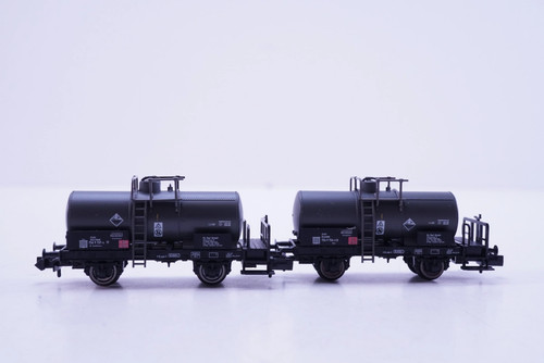(SAL0320) Fleischmann 842606 2-er Set Kesselwagen der On-Rail GmbH, N, OVP | Zustand: Gebraucht