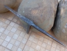 ANTIGUA ESTACA DE TOCÓN DE 31,5" ACERO YUNQUE HERRERO HOJALATA RARA HERRAMIENTA ANTIGUA CÓNICA