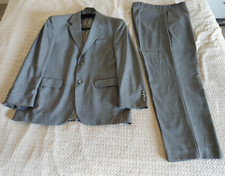 100 Wool Men's Two Piece Classic Regular Fit Suits Jacket and Pants 34 x 30