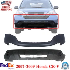 Front Bumper Cover Set For 2007-2009 Honda CR-V Fascias Upper and Lower Pair