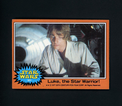 1977 Topps Star Wars #301 Luke, the Star Warrior! — Raw