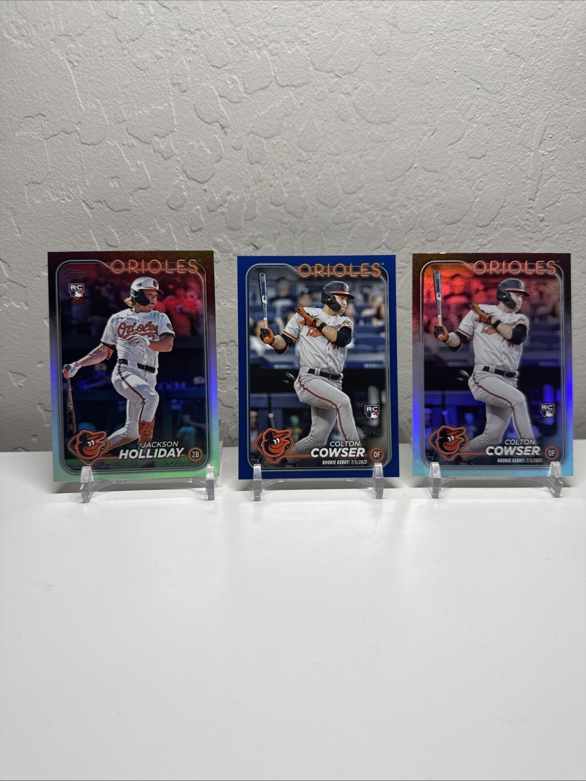 2024 Topps Update Jackson Holliday Rainbow Foil Colton Cowser Rainbow Foil/Blue