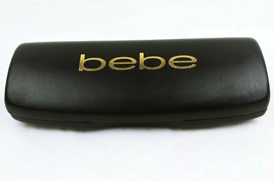 bebe Black Sunglasses Case with Gold Logo Bebe Folding Sunglasses Case Black And Gold | eBay main image 3