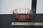 Pink Depression Glass Relish Candy Dish Bowl Ridged