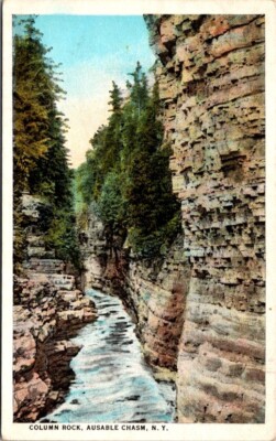 Vintage Postcard View of Column Rock Ausable Chasm New York NY 8503 | eBay