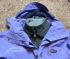 Lowe Alpine Purple Womens 2 In 1 Waterproof Hiking Jacket With Fleece Large