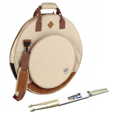 Tama TCB22BE Powerpad Designer Beckentasche 22 Zoll Beige + keepdrum Drumsticks