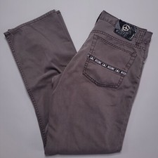 Moschino Jeans Uomo Peace Sign Logo Pocket Denim Brown Straight Leg Jeans 33x30