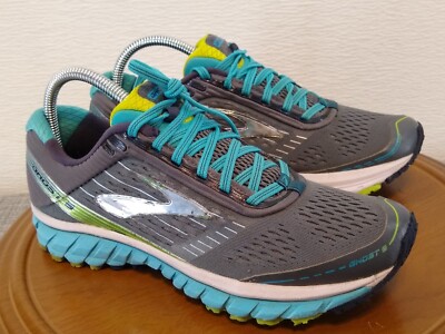 Brooks Ghost Womens Sz Teal Grey Silver Running Athletic Training  Shoes