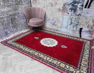 TOP QUALITY NICE RUGS WOOL TOUCH 100%ACRYLIC RED / MULTICOLOUR 120x180Cm
