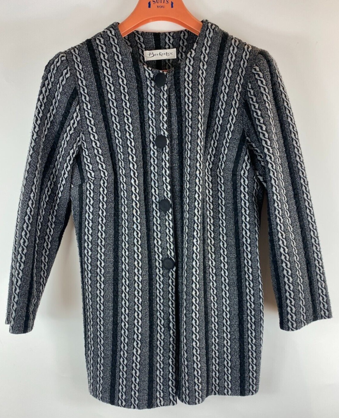 Chaqueta Cardi Berkertex Gris Estampado Longline 16