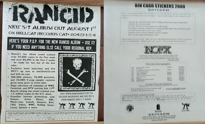 MUSIC POSTER ~ Rancid Self Titled 2000 24x24