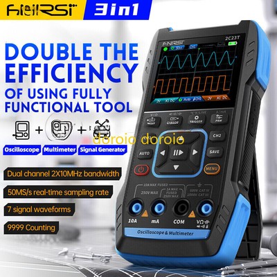 FNIRSI 2C23T Handheld Digital Oscilloscope Multimeter Function Signal Generator