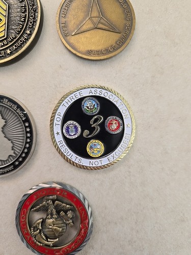 Lot of 5 US Army Naval Marine Challenge Coins Themed Coins - Picture 11 of 12