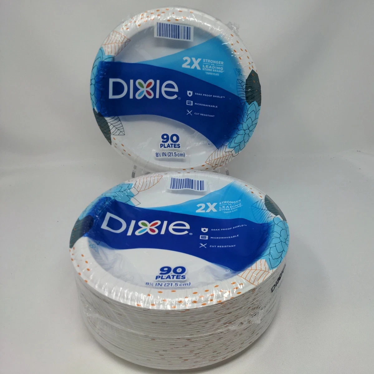 Dixie Disposable Paper Plates, 8.5 in 90 ct 2pk 180 paper plates total