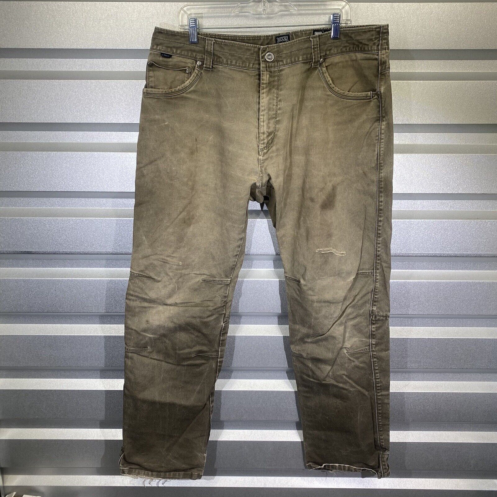 Kuhl Ryder Pants Mens 38x32 Gray Brown Vintage Pa… - image 1
