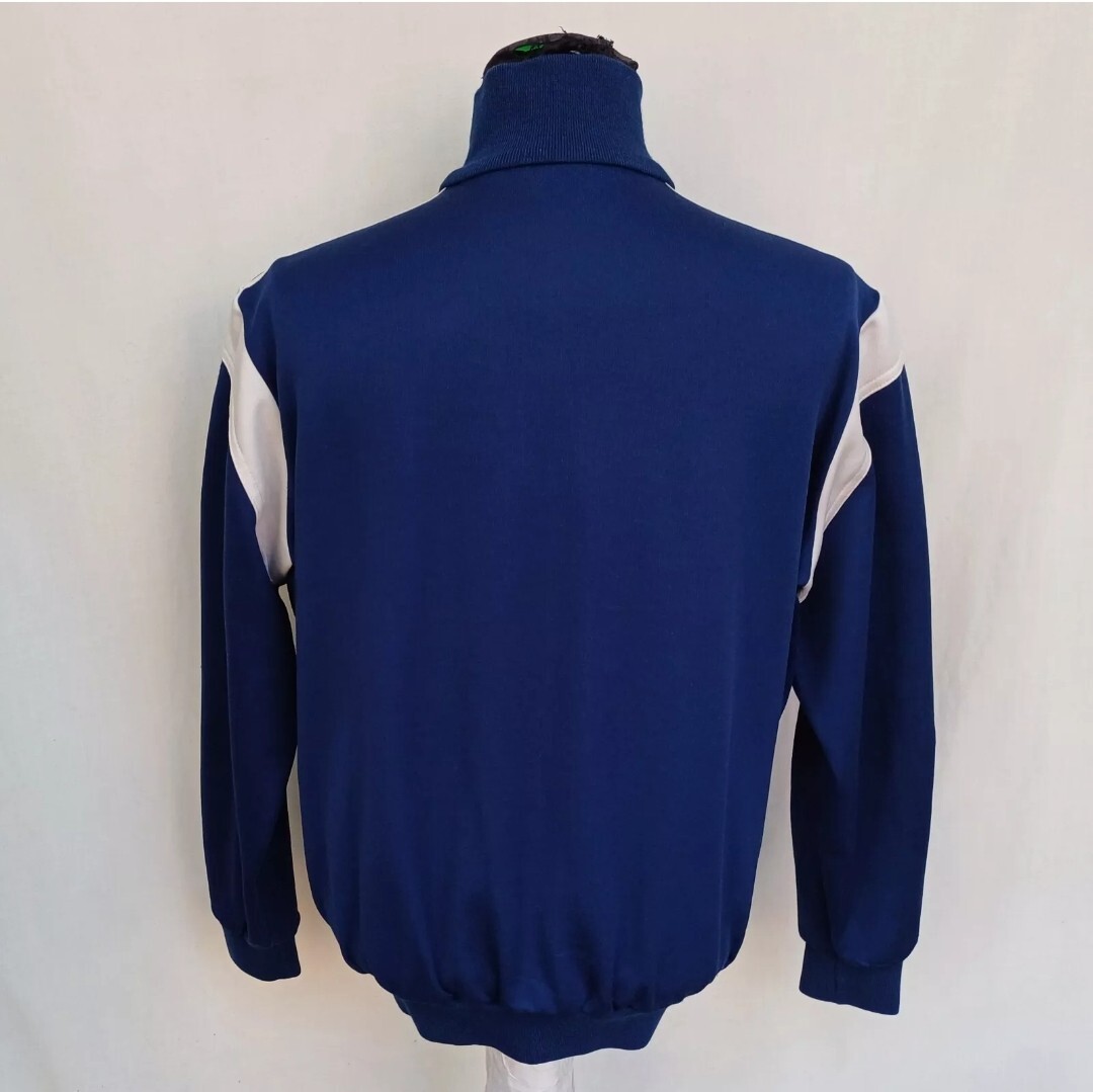Vintage 90s Adidas Full Zip Track Top Jacket Striped Navy