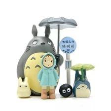 6pcs/pack Totoro Bus Station Coal Ball Xiaomei Umbrella Totoro Micro...