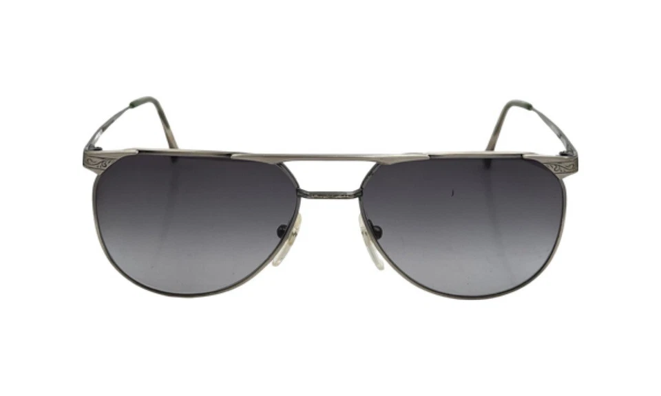 Винтажные солнцезащитные очки Jack Nicklaus 414 серебристые серые овальные Pilot Япония с НОВЫМИ ЛИНЗАМИ! - Изображение 3 из 4