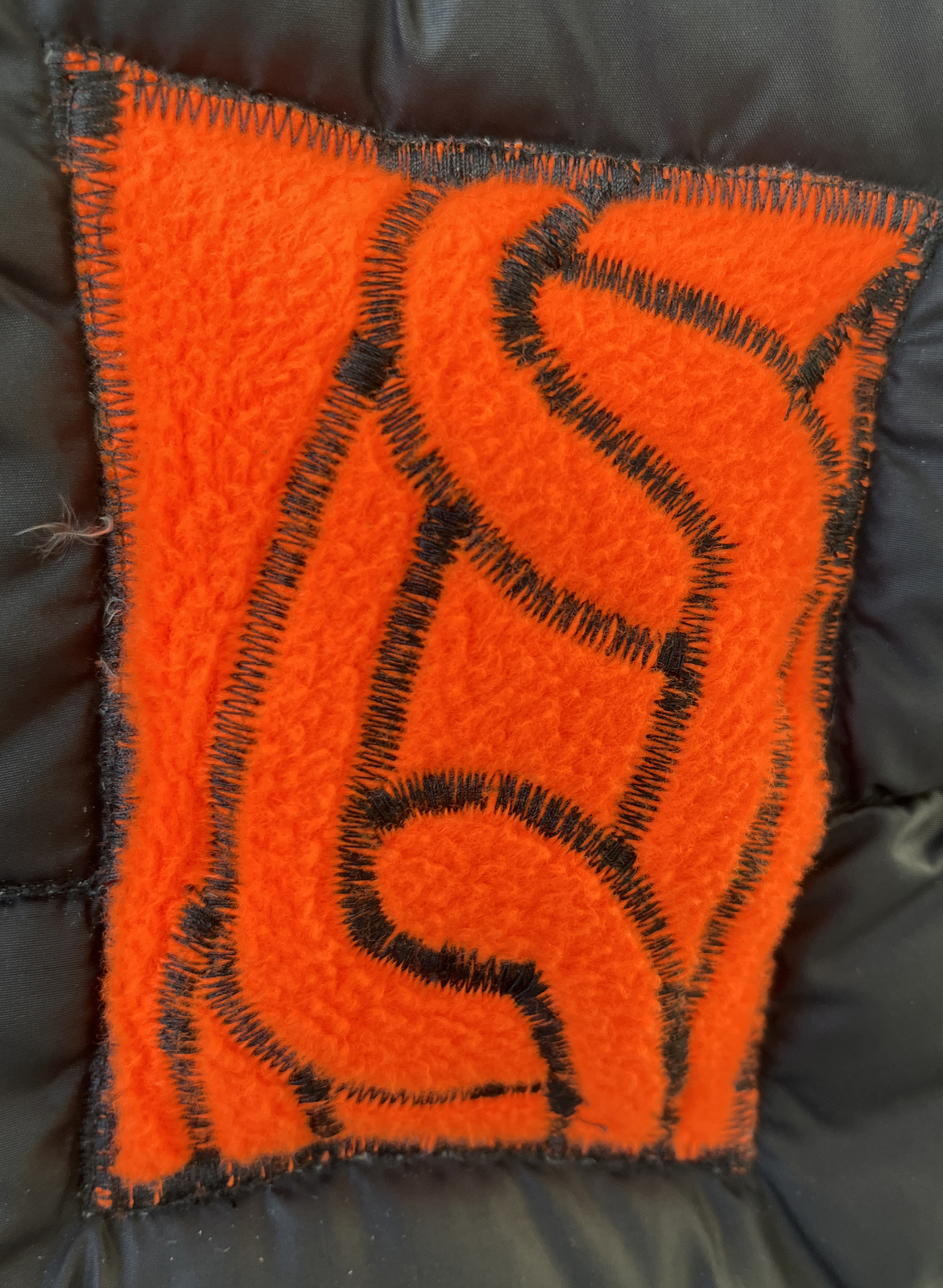 A Future Memory Down Feather Black Orange Vest La… - image 5