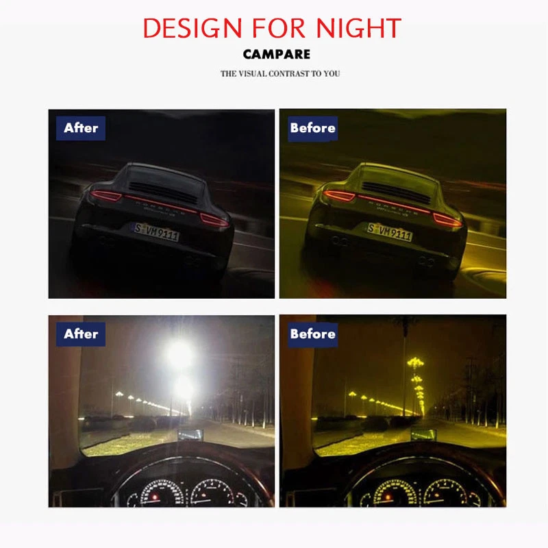 驾驶太阳镜日间夜视眼镜飞行员风格 UV400 弹簧铰链 — 第 2/2 张图片