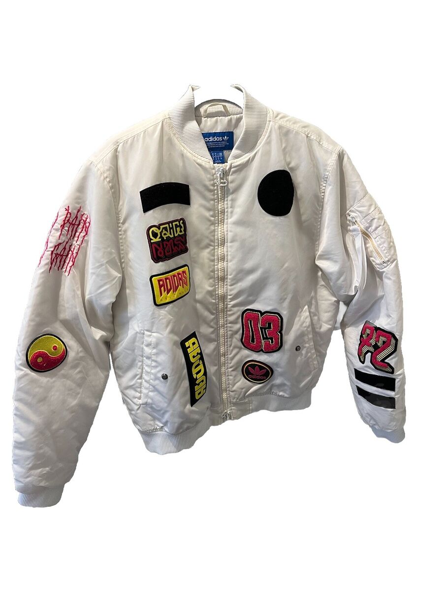 Rare Vintage Adidas Originals White Padded Bomber Jacket Rare Vintage Adidas Originals White Padded Bomber Jacket