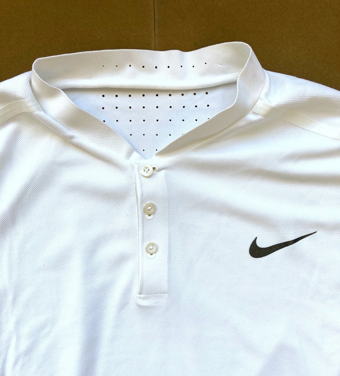 Nike Roger Federer RF 2017 Wimbledon Henley Polo Tennis