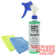 POORBOYS SPRAY AND GLOSS SET - QUICK DETAILER SPRAY - QUICK GLOSS SHINE - DETAIL