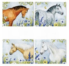 12 BEAUTIFUL Susan Winget HORSE HORSES EQUESTRIAN STICKERS USA MADE 28
