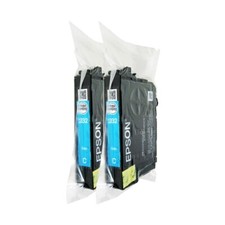 2PK Genuine Epson 232 Cyan Standard Yield Ink Cartridges