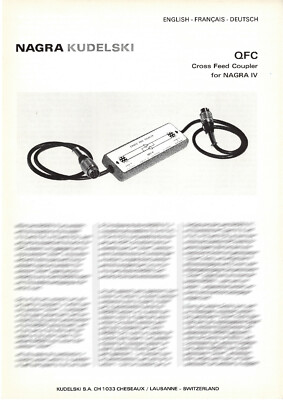 NAGRA QFC Cross Feed Coupler for Nagra IV ! > Description ! RAR