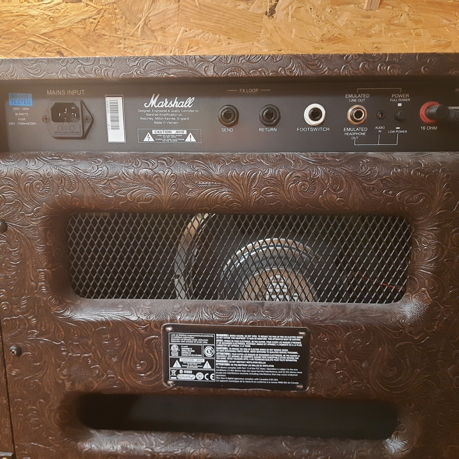 Marshall DSL5C Guitar Valve Amp in Decorative Brown “Western” Tolex