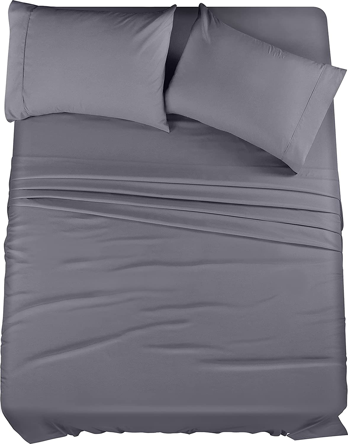 Queen Bed Sheets Set - 4-Piece Brushed Microfiber Bedding - Shrink and Fade Resistant-image