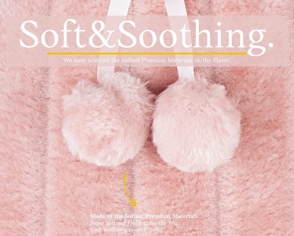 2L Luxury Hot Water Bottles With Cover Soft Fluffy High Quality Rubber