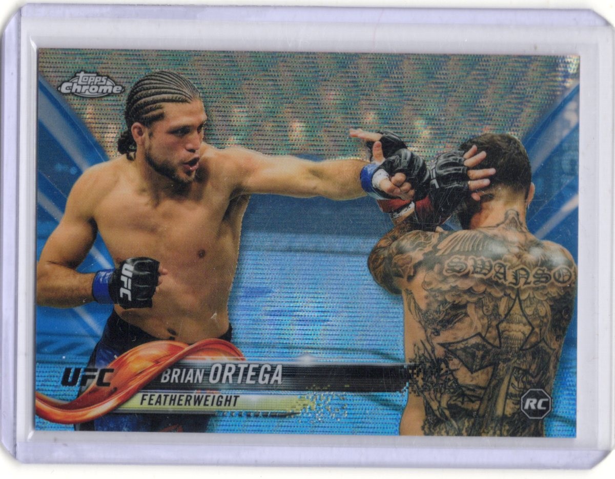 2018 Topps Chrome UFC Mma Brian Ortega Rookie Blue Wave /75 #79