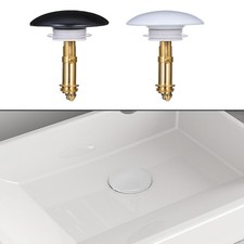 Up Drain Stopper for Sink with Push Button Mechanism in Brass for Home Use